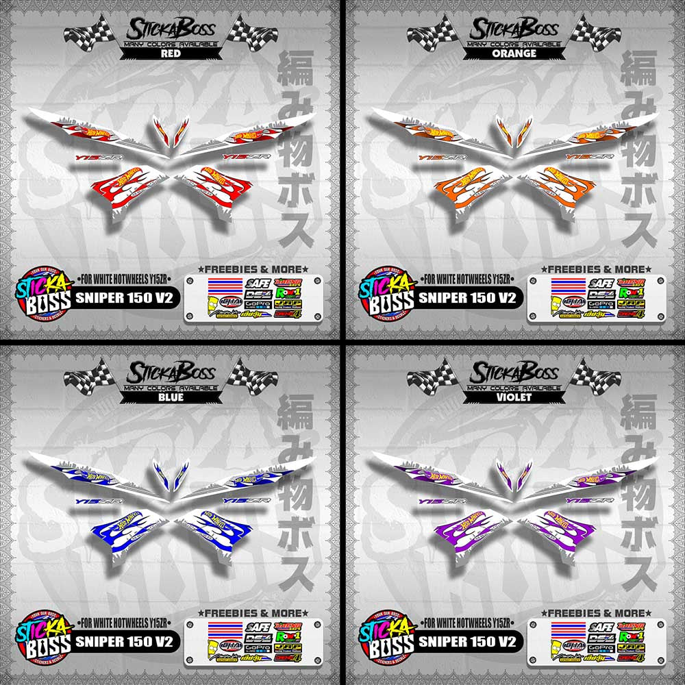 SNIPER 150 V2 DECALS ( FOR WHITE HOTWHEELS Y15ZR )【WITH FREEBIES】