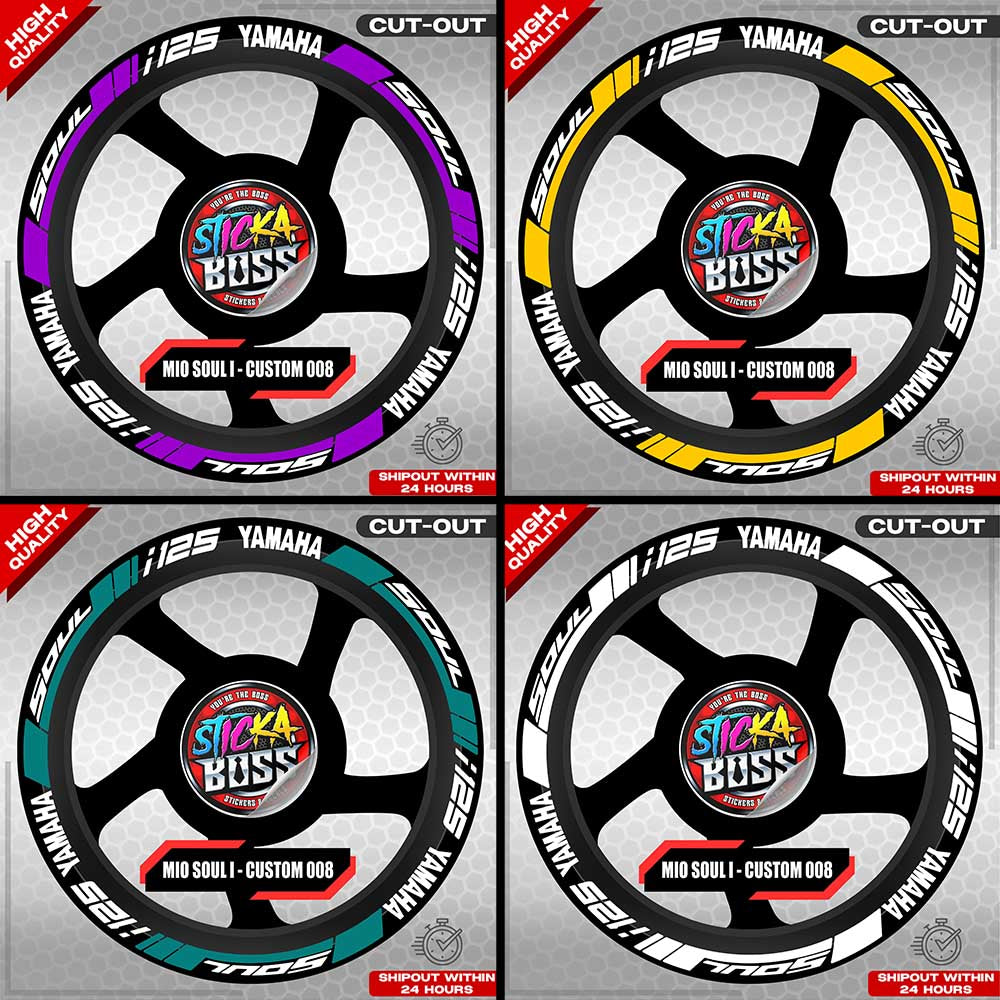MIO SOUL I 125 MAG STICKER SET ( 2 MAGS ) - CUSTOM 008 | VINYL WATERPROOF CUT-OUT DECALS