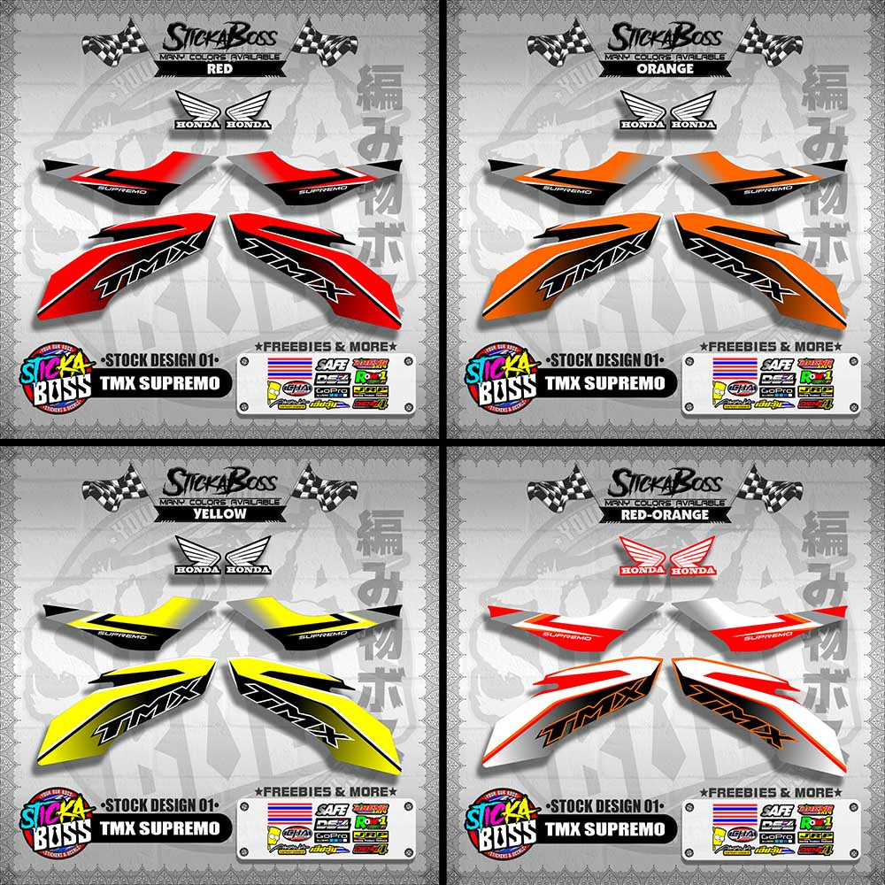 TMX SUPREMO DECALS ( STOCK DESIGN 01 ) 【WITH FREEBIES】