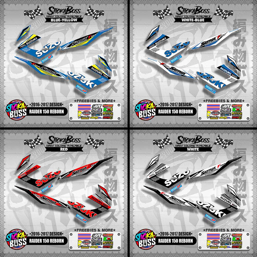 RAIDER 150 REBORN CARB STOCK DECALS ( 2016-2017 DESIGN )【WITH FREEBIES】