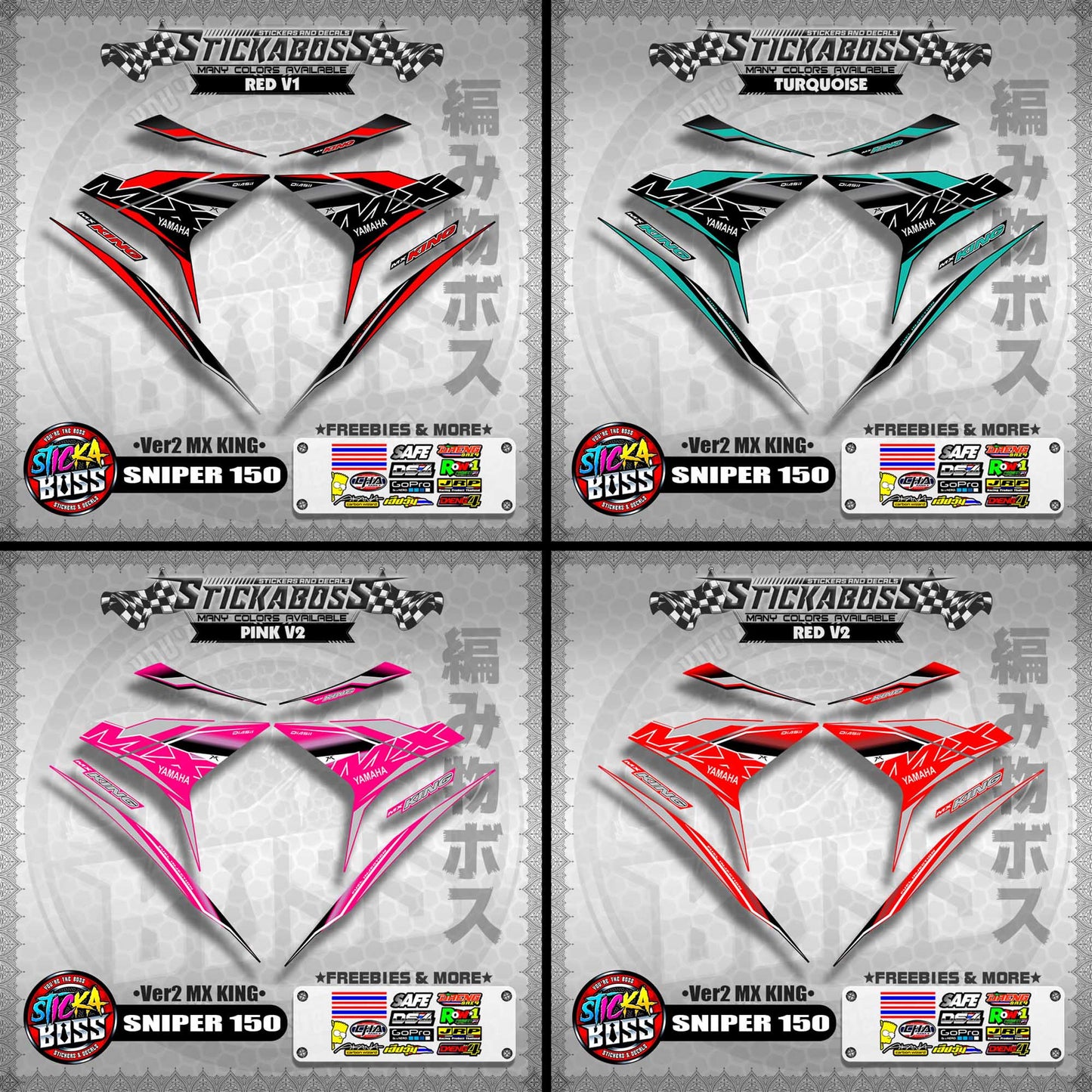 SNIPER 150 DECALS ( Ver2 MX KING )【WITH FREEBIES】MALAYSIAN CONCEPT/Y15ZR/EXCITER 150