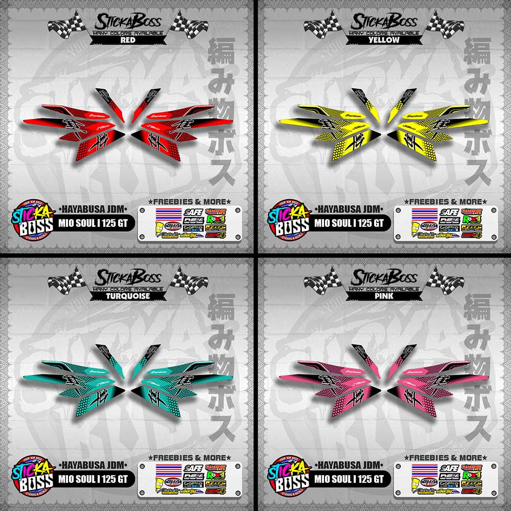 MIO SOUL I 125 GT DECALS ( HAYABUSA JDM )【WITH FREEBIES】