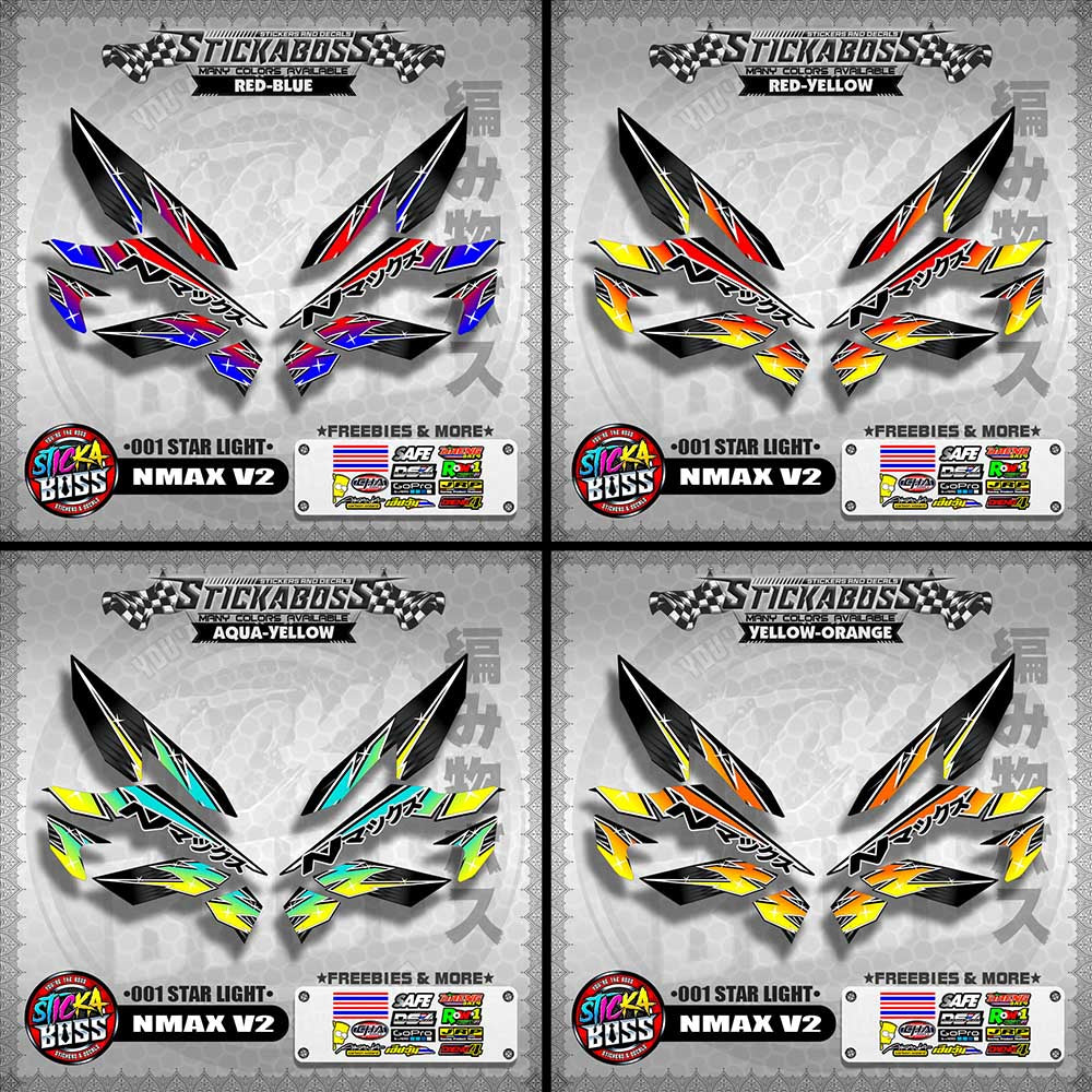 NMAX V2 STICKER DECALS ( 001 STAR LIGHT )【WITH FREEBIES】
