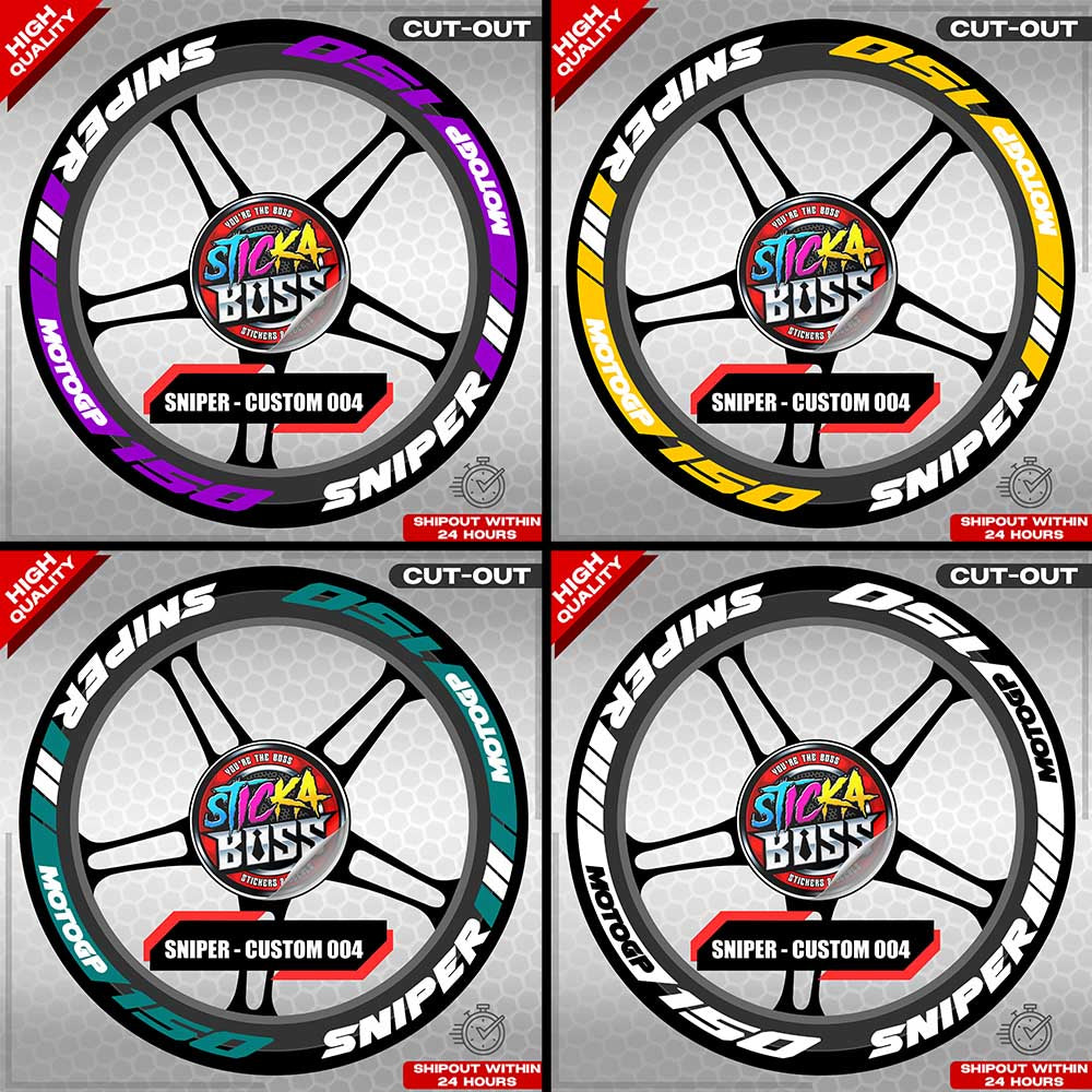 SNIPER 150 / 155 MAGS STICKER SET ( 2 MAGS ) - CUSTOM 004 | VINYL WATERPROOF CUT-OUT DECALS