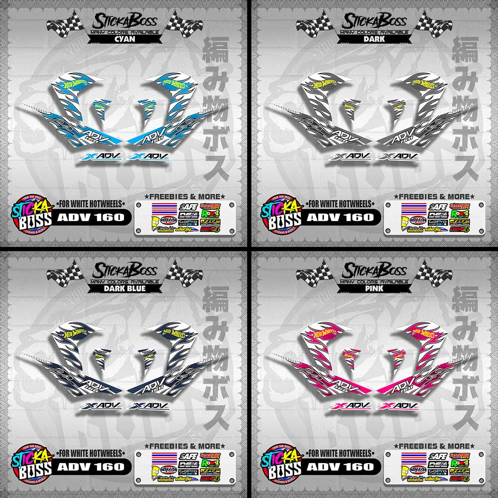 ADV 160 DECALS ( FOR WHITE HOTWHEELS )【WITH FREEBIES】
