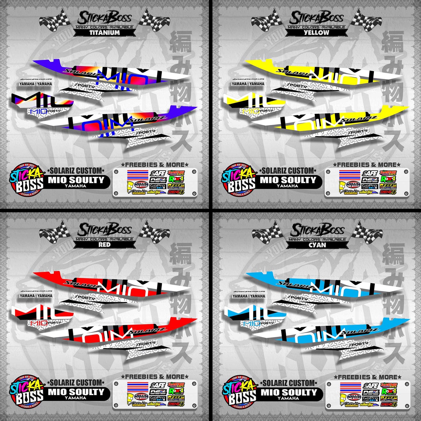 MIO SOULTY DECALS ( SOLARIZ CUSTOM )【WITH FREEBIES】