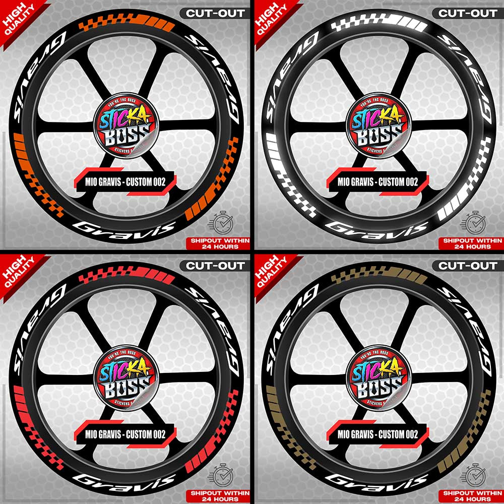 MIO GRAVIS MAG STICKER SET ( 2 MAGS ) - CUSTOM 002 | VINYL WATERPROOF CUT-OUT DECALS
