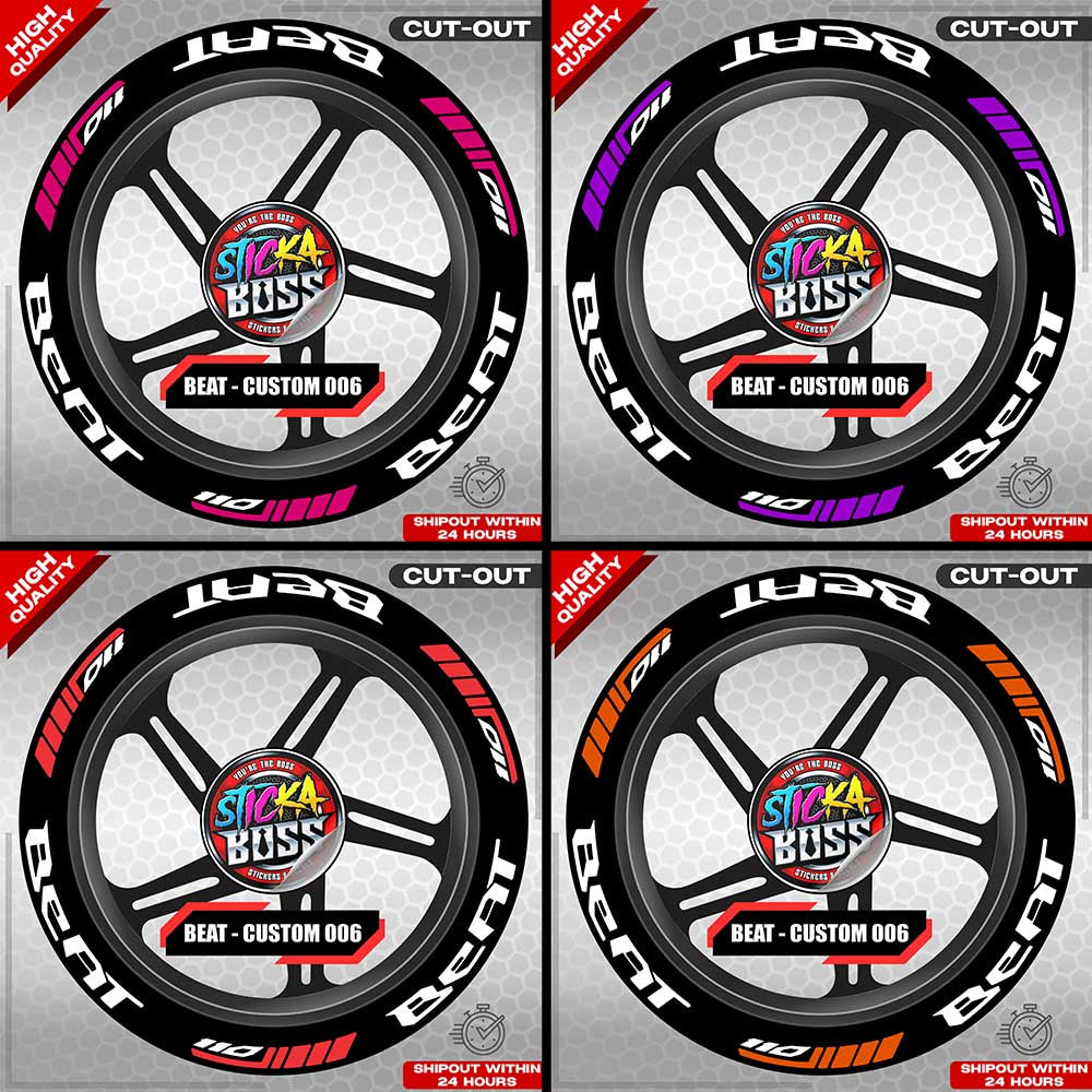 BEAT MAG STICKER SET ( 2 MAGS ) - CUSTOM 006 | VINYL WATERPROOF CUT-OUT DECALS