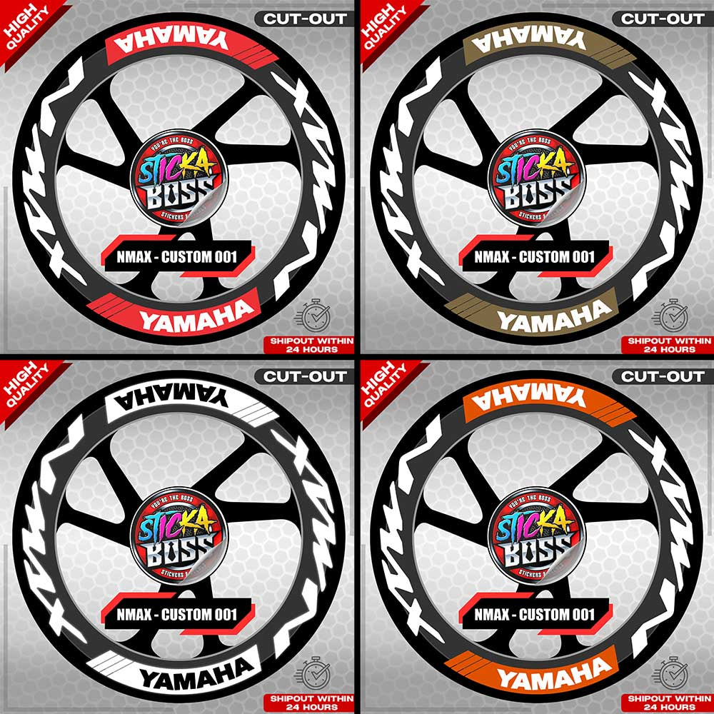 NMAX 155 MAGS STICKER SET ( 2 MAGS ) - CUSTOM 001 | VINYL WATERPROOF CUT-OUT DECALS