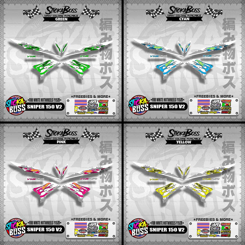 SNIPER 150 V2 DECALS ( FOR WHITE HOTWHEELS Y15ZR )【WITH FREEBIES】