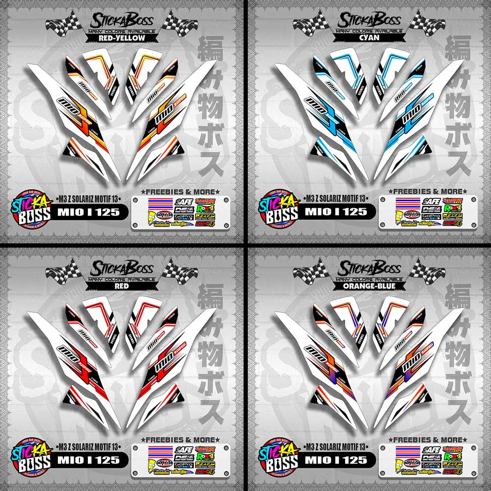 MIO I 125 DECALS ( M3 Z SOLARIZ MOTIF 13 )【WITH FREEBIES】