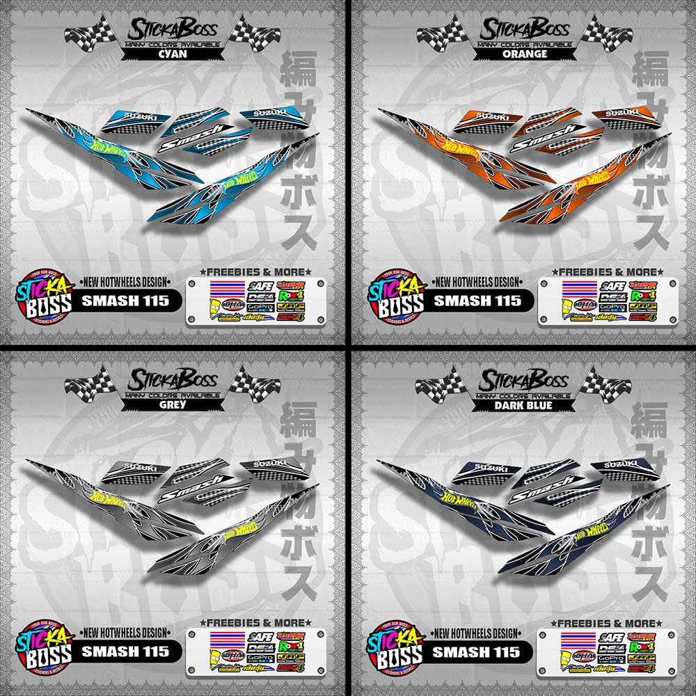 SMASH 115 DECALS ( NEW HOTWHEELS DESIGN )【WITH FREEBIES】