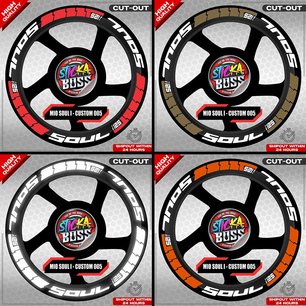 MIO SOUL I 125 MAG STICKER SET ( 2 MAGS ) - CUSTOM 005 | VINYL WATERPROOF CUT-OUT DECALS