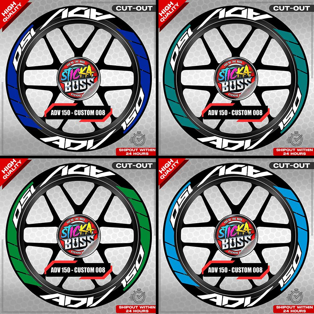 ADV 150 MAG STICKER SET ( 2 MAGS ) - CUSTOM 008 | VINYL WATERPROOF CUT-OUT DECALS