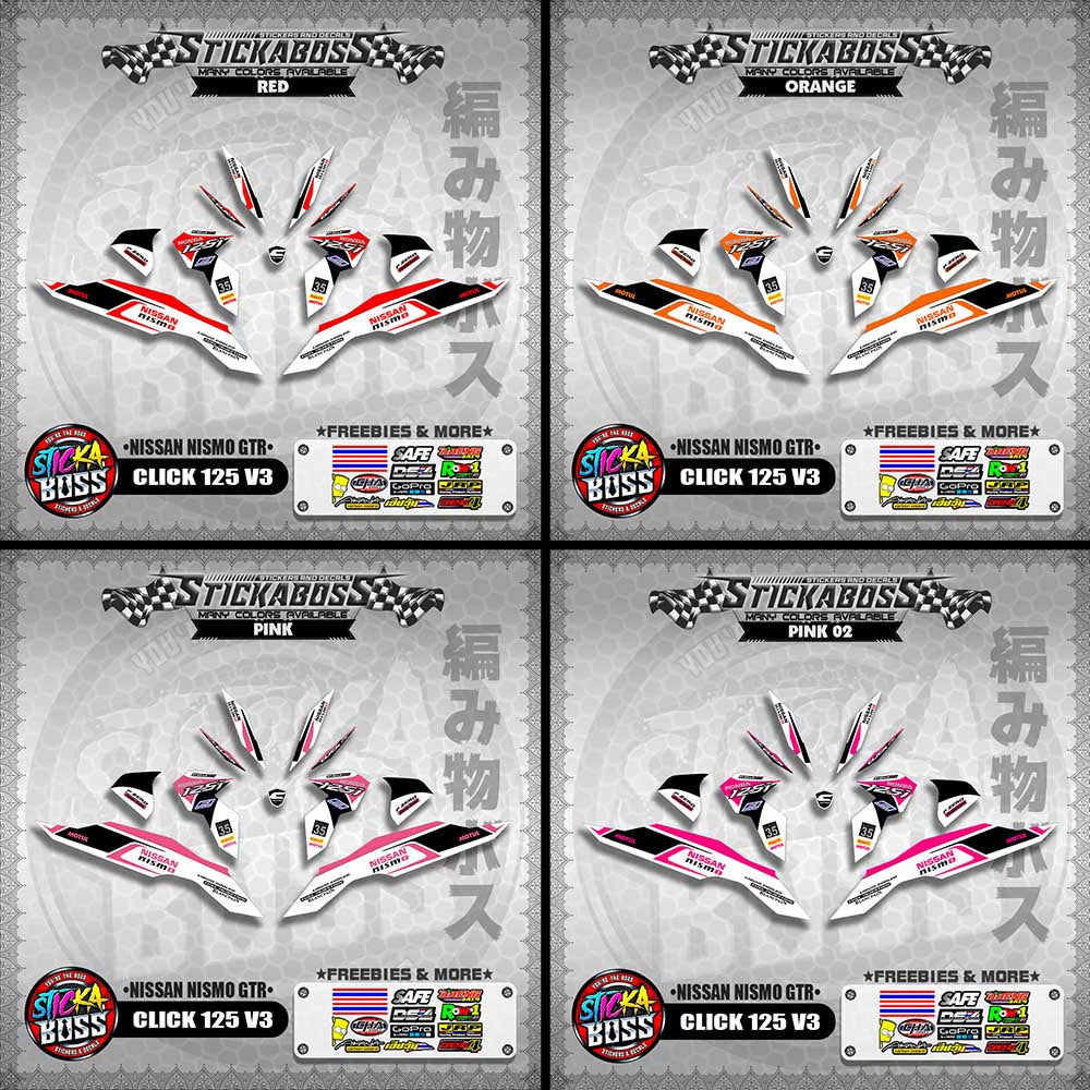 CLICK 125 V3 DECALS ( NISSAN NISMO GTR )【WITH FREEBIES】
