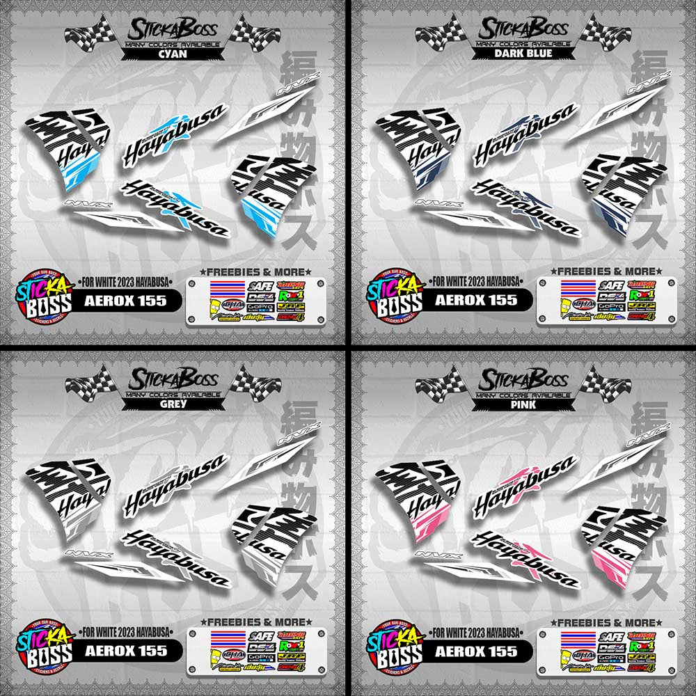 AEROX 155 DECALS ( FOR WHITE 2023 HAYABUSA )【WITH FREEBIES】