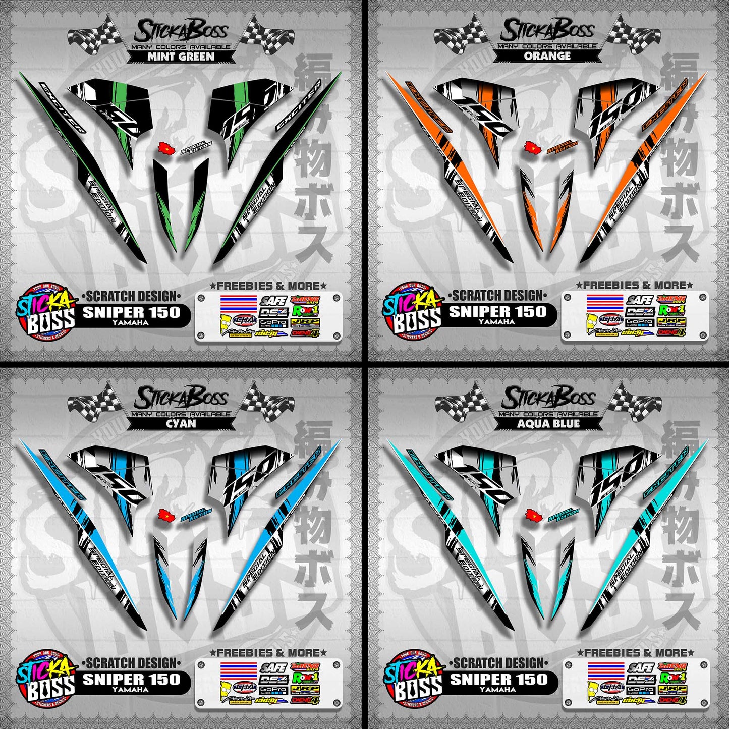 SNIPER 150 VIETNAM DECALS ( SCRATCH DESIGN )【WITH FREEBIES】