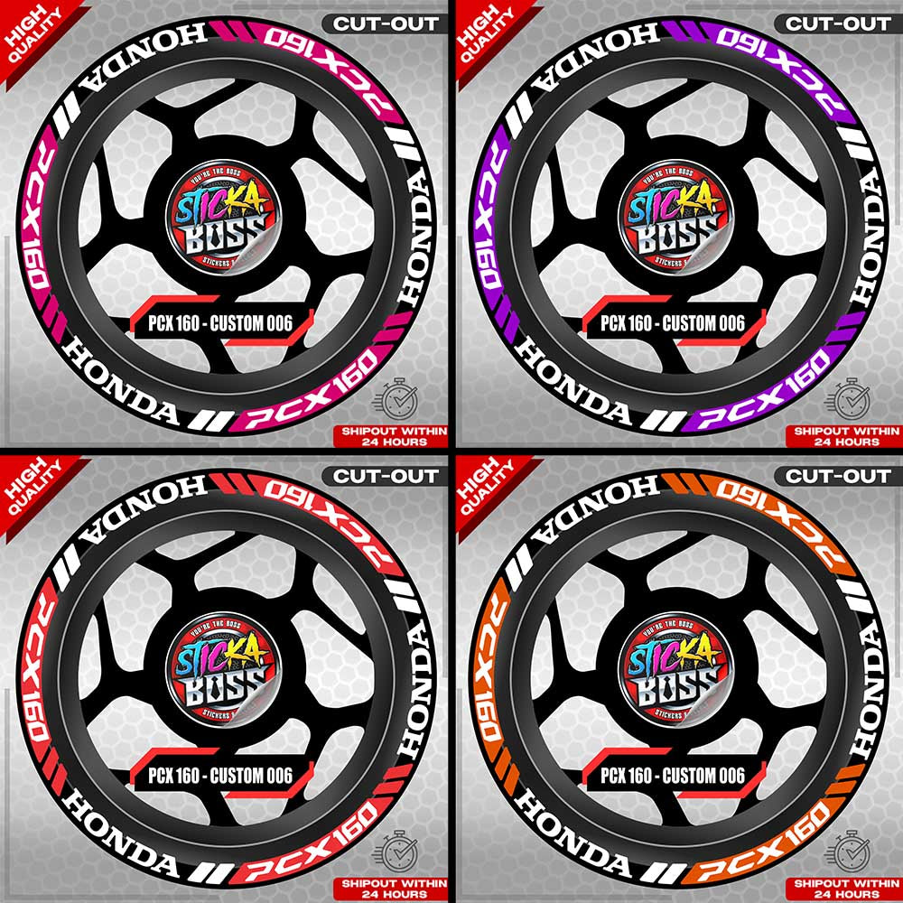 PCX 160 MAG STICKER SET ( 2 MAGS ) - CUSTOM 006 | VINYL WATERPROOF CUT-OUT DECALS