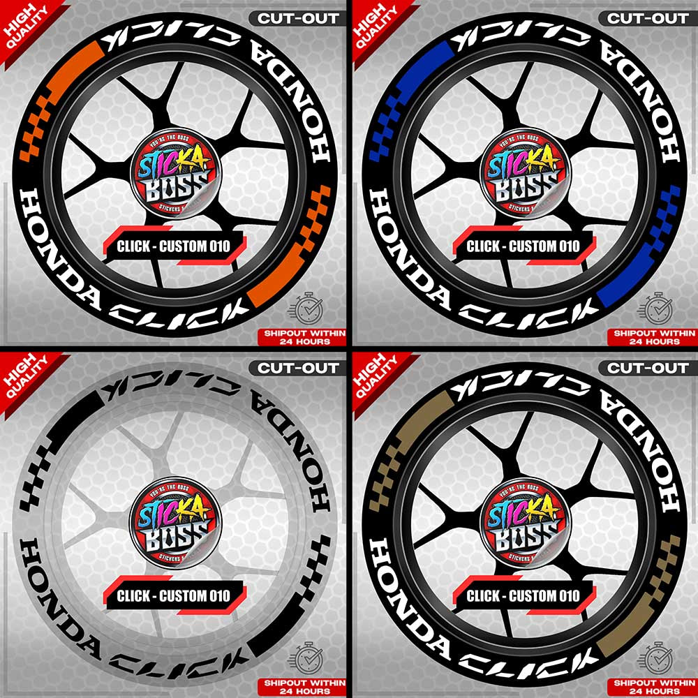 CLICK 125 / 150 / 160 MAG STICKER SET ( 2 MAGS ) - CUSTOM 010 | VINYL WATERPROOF CUT-OUT DECALS