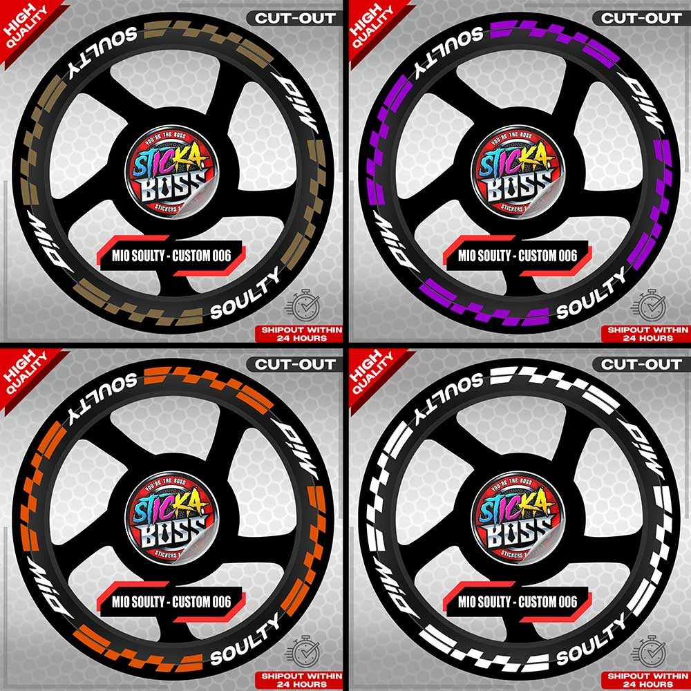 MIO SOULTY MAG STICKER SET ( 2 MAGS ) - CUSTOM 006 | VINYL WATERPROOF CUT-OUT DECALS
