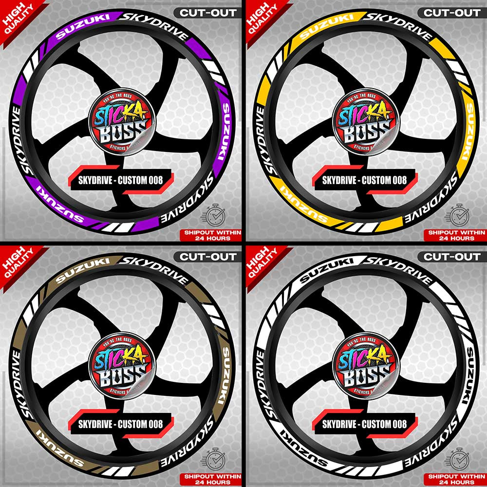 SKYDRIVE MAG STICKER SET ( 2 MAGS ) - CUSTOM 008 | VINYL WATERPROOF CUT-OUT DECALS