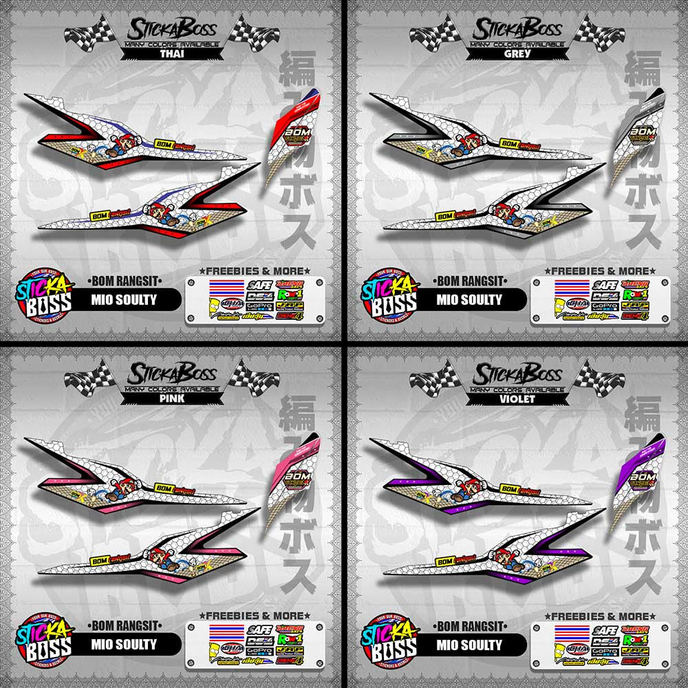 MIO SOULTY INDO DECALS ( BOM RANGSIT )【WITH FREEBIES】