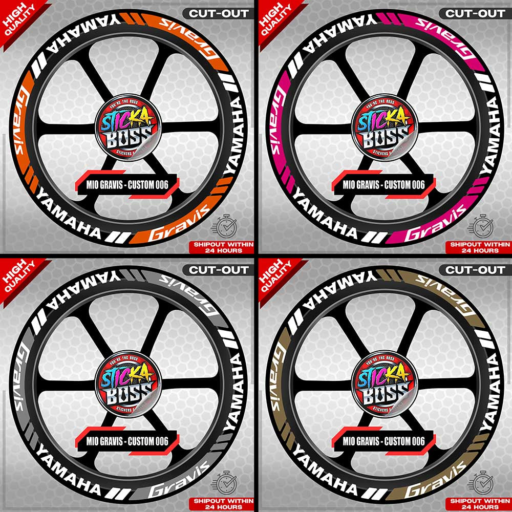MIO GRAVIS MAG STICKER SET ( 2 MAGS ) - CUSTOM 006 | VINYL WATERPROOF CUT-OUT DECALS