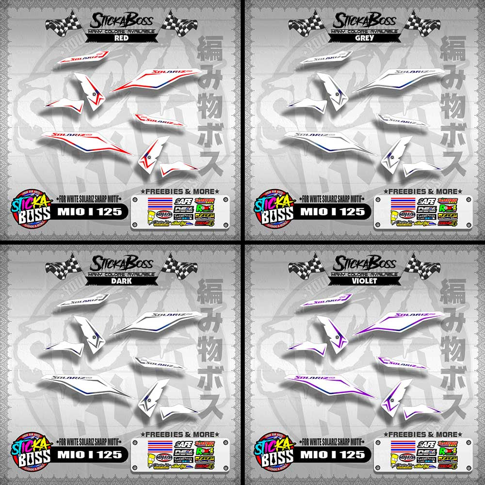 MIO I 125 MALAYSIAN DECALS ( FOR WHITE SOLARIZ SHARP MOTIF )【WITH FREEBIES】