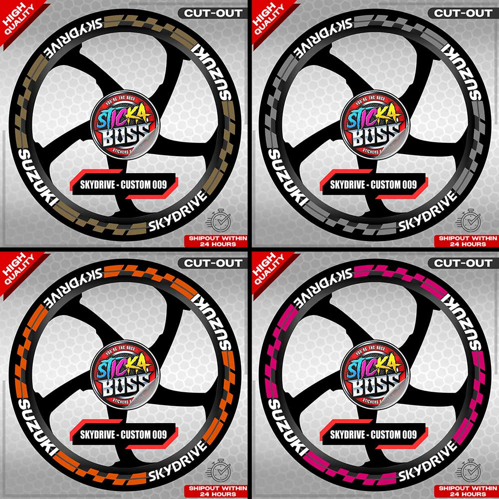 SKYDRIVE MAG STICKER SET ( 2 MAGS ) - CUSTOM 009 | VINYL WATERPROOF CUT-OUT DECALS