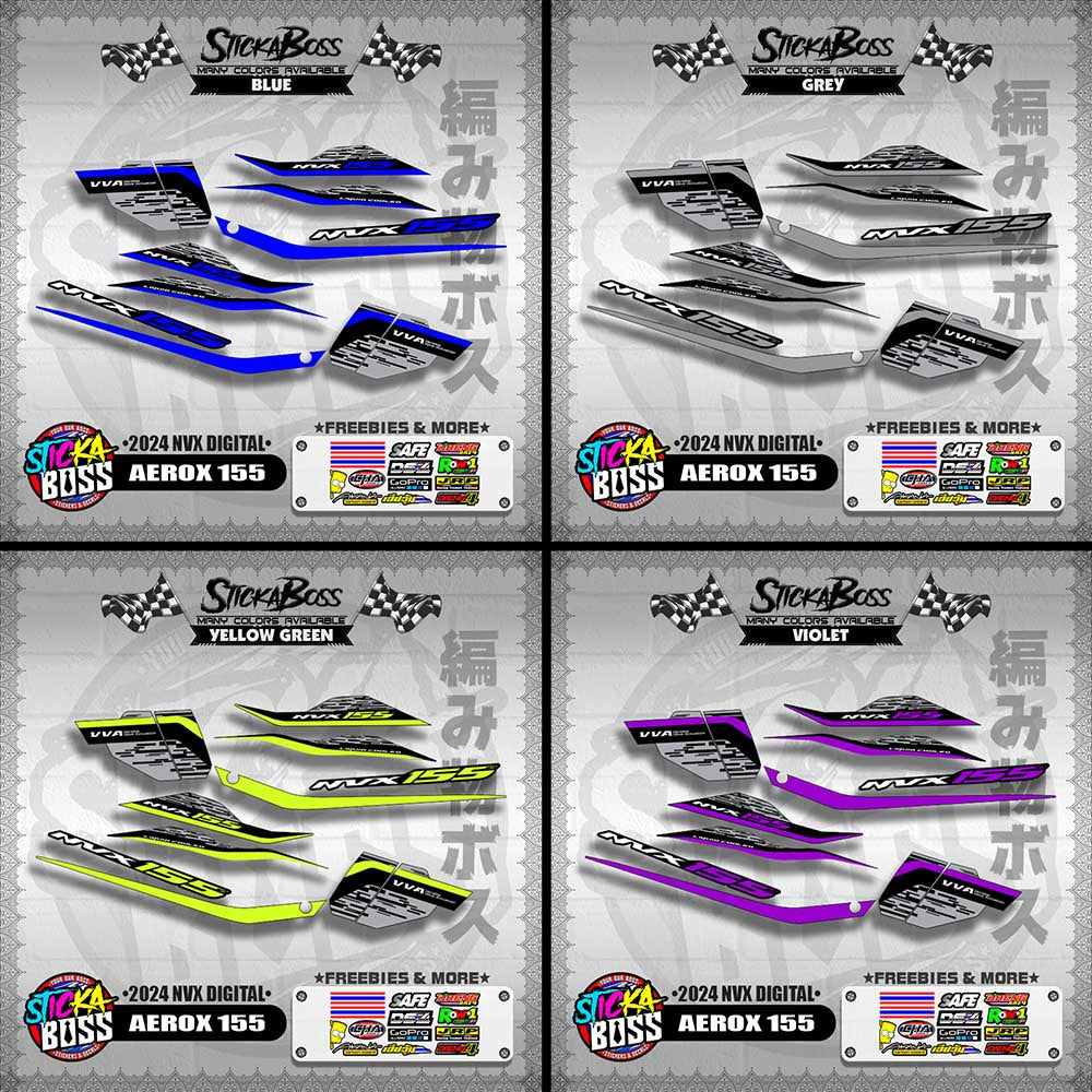 AEROX 155 DECALS ( 2024 NVX DIGITAL )【WITH FREEBIES】