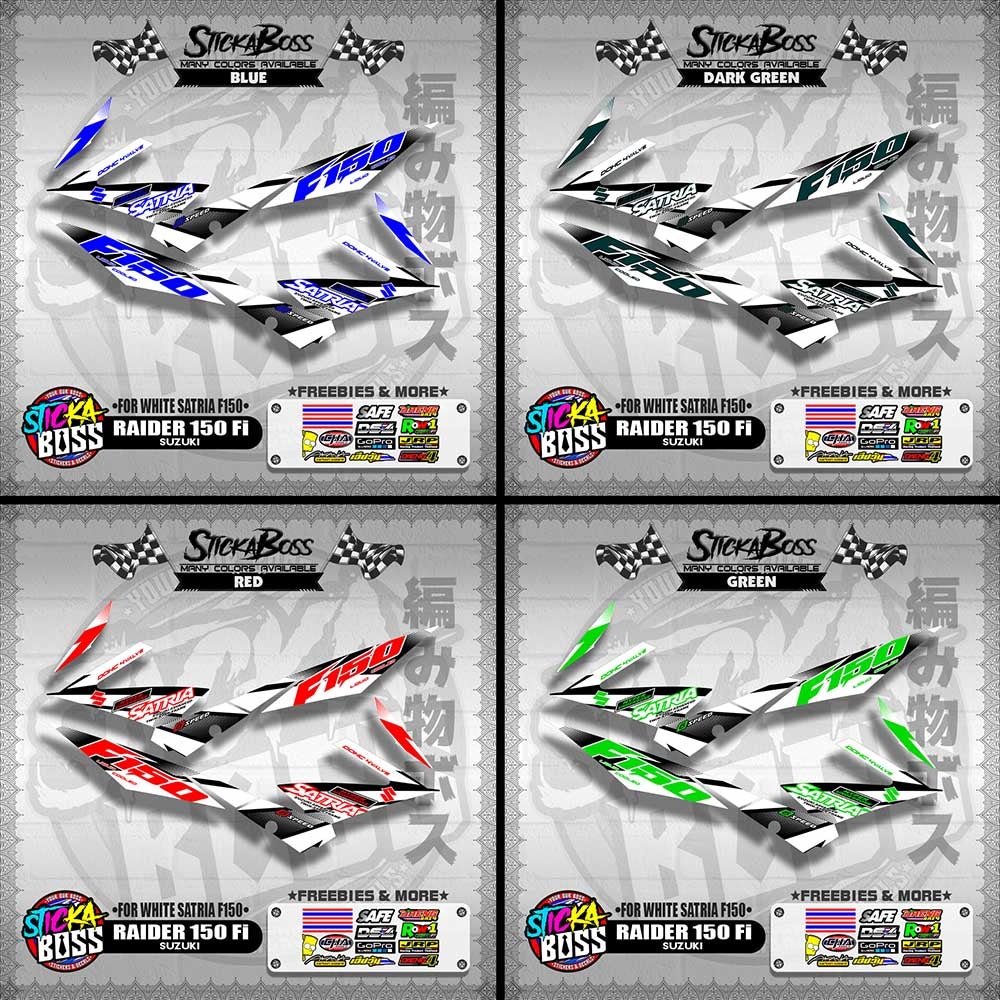 RAIDER 150 Fi STOCK DECAL ( FOR WHITE SATRIA F150 )【WITH FREEBIES】