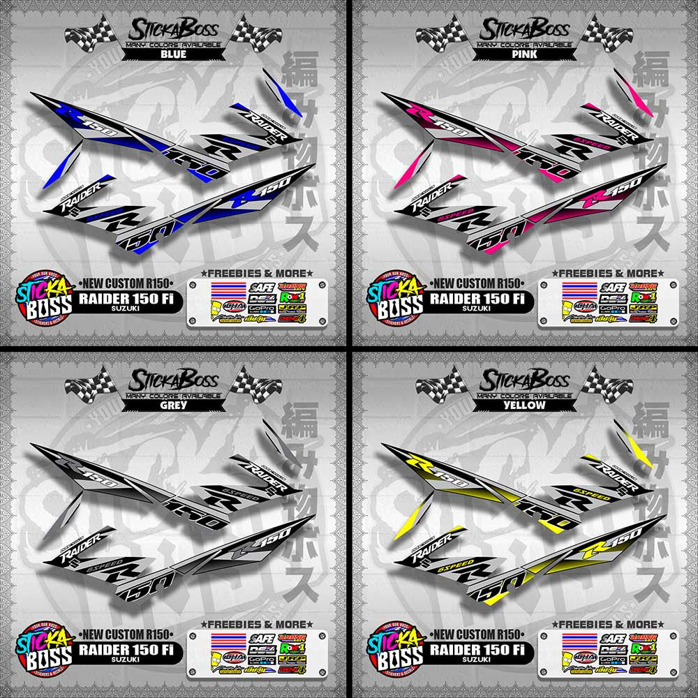 RAIDER 150 Fi DECALS ( NEW CUSTOM R150 )【WITH FREEBIES】