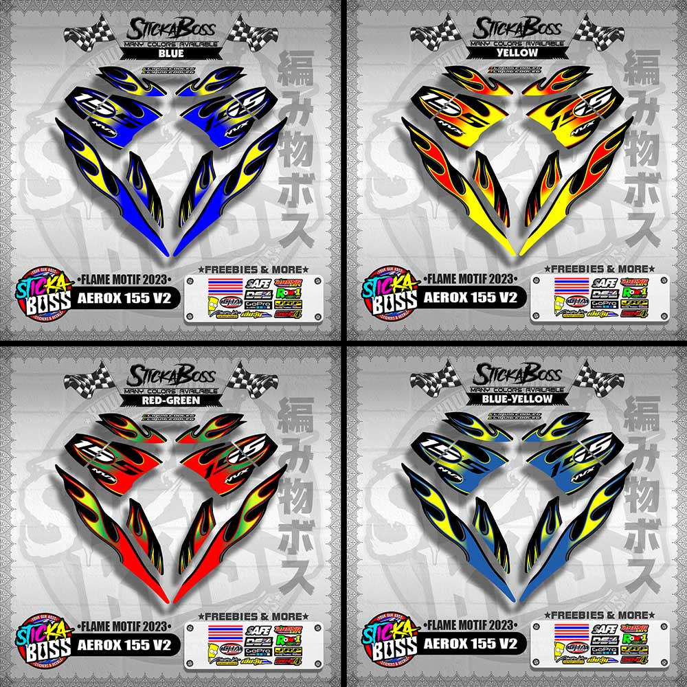 AEROX 155 V2 ( FLAME MOTIF 2023 )【WITH FREEBIES】