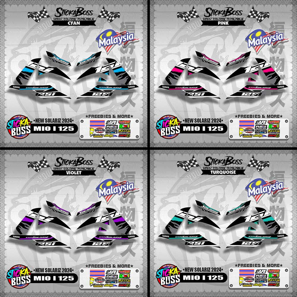 MIO I 125 MALAYSIAN DECALS ( NEW SOLARIZ 2024 )【WITH FREEBIES】