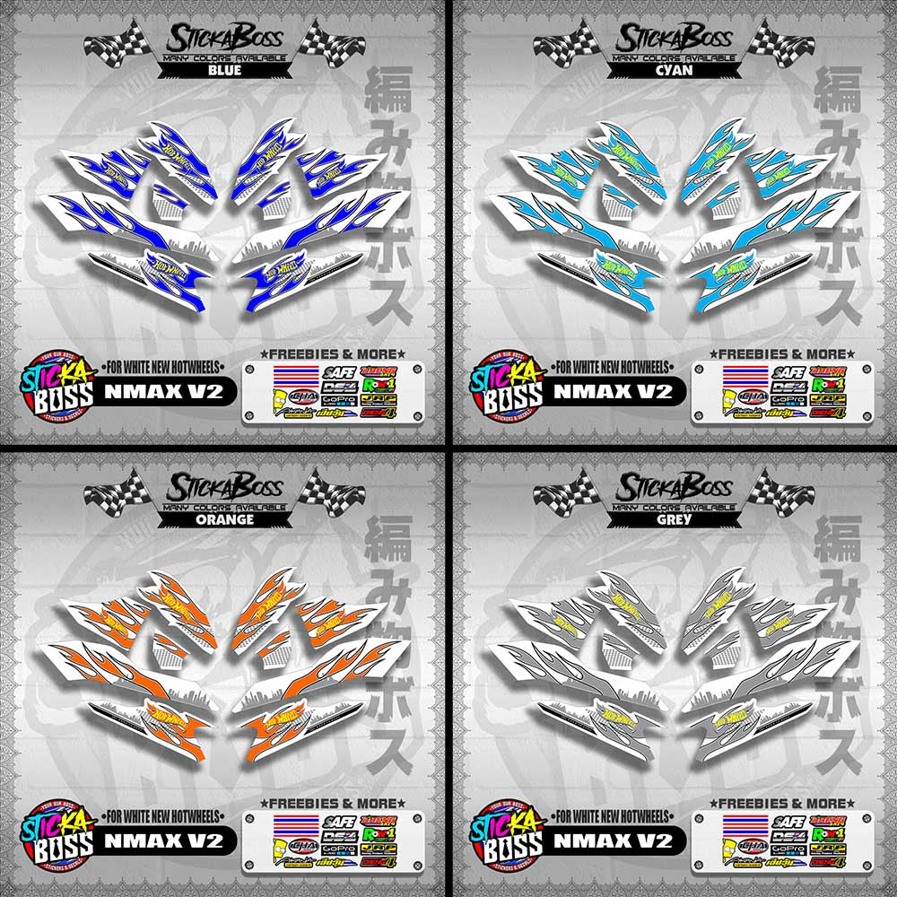 NMAX V2 DECALS ( FOR WHITE NEW HOTWHEELS )【WITH FREEBIES】
