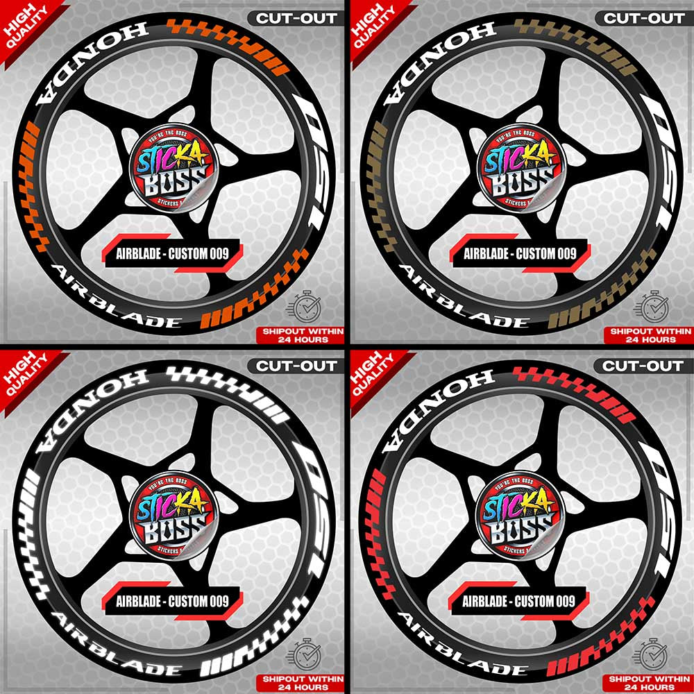 AIRBLADE 150 / 160 MAG STICKER SET ( 2 MAGS ) - CUSTOM 009 | VINYL WATERPROOF CUT-OUT DECALS