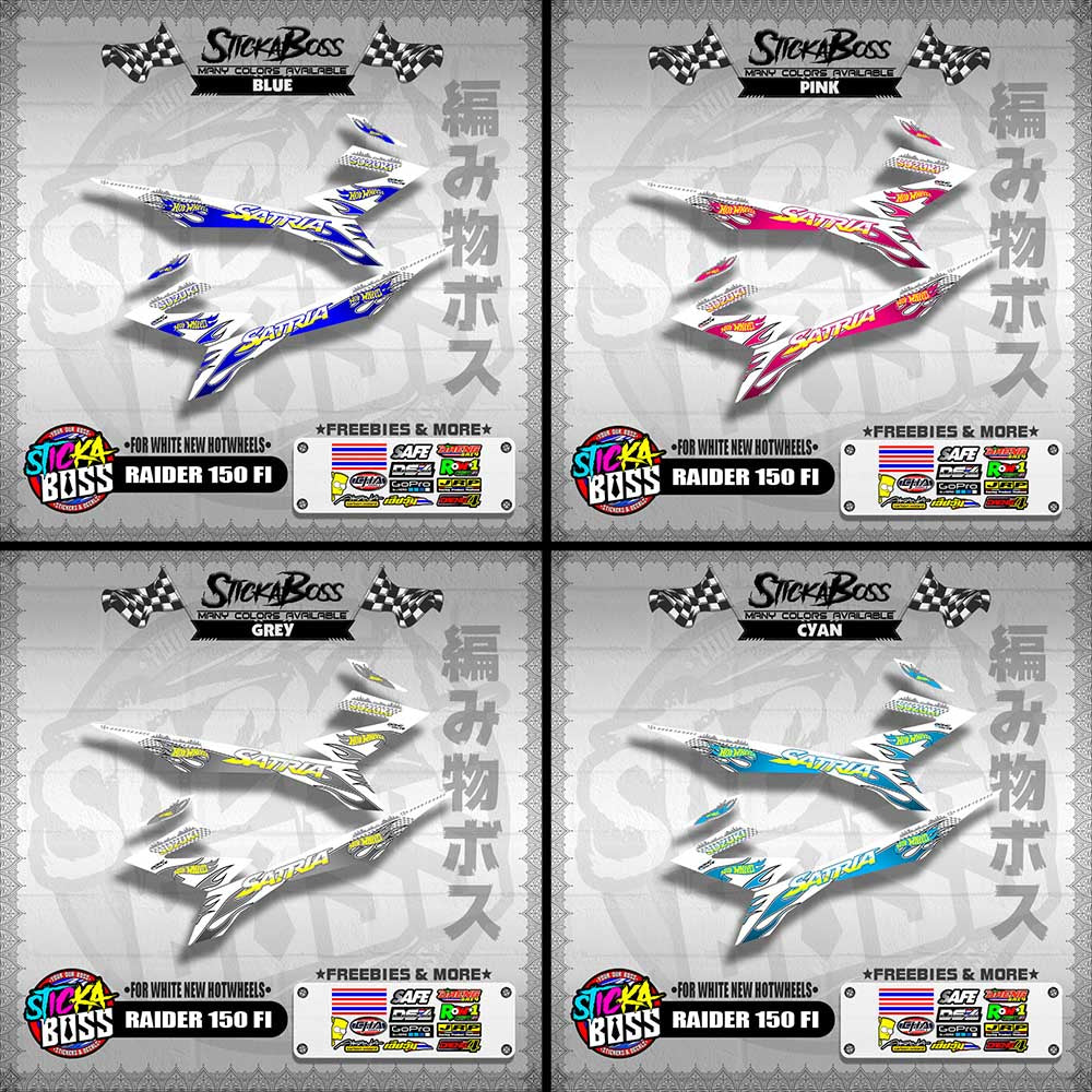 RAIDER 150 FI DECALS ( FOR WHITE NEW HOTWHEELS )【WITH FREEBIES】