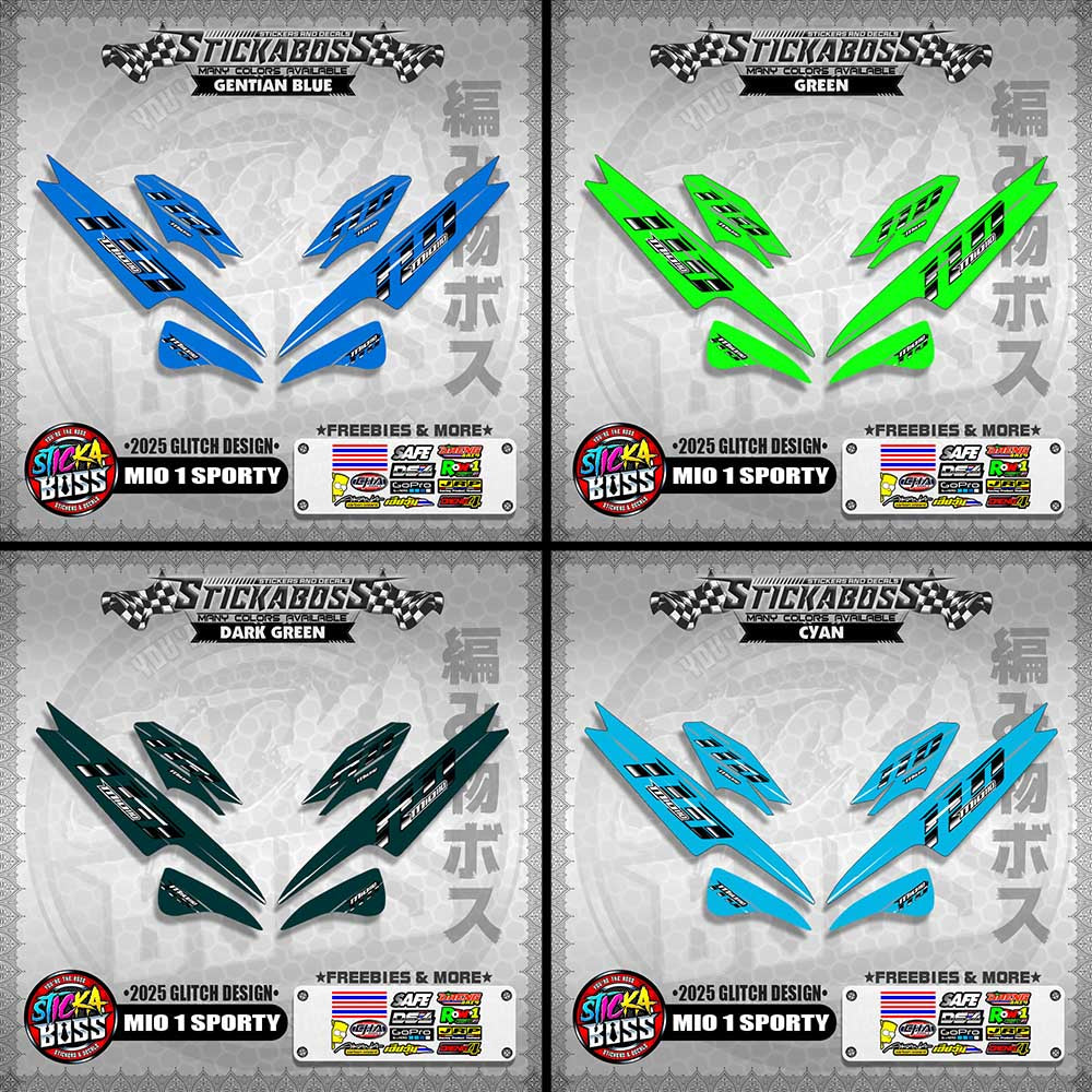 MIO 1/SPORTY/ SMILE STICKER DECALS ( 2025 GLITCH DESIGN )【WITH FREEBIES】