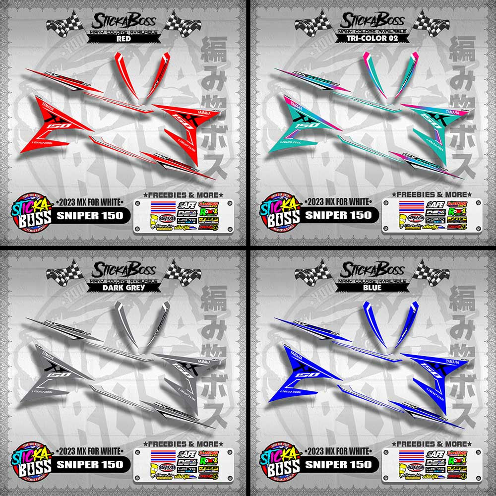 SNIPER 150 DECALS ( 2023 MX FOR WHITE )【WITH FREEBIES】