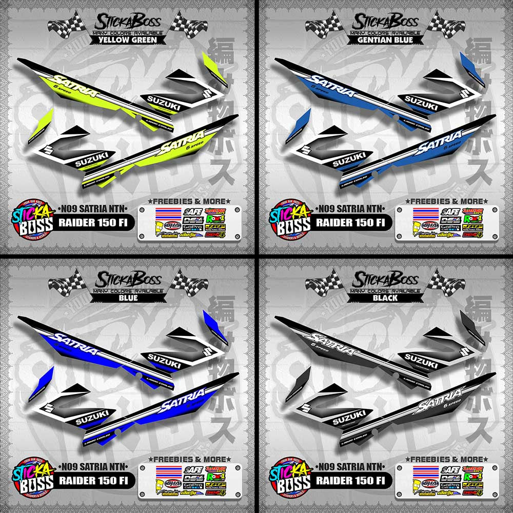 RAIDER 150 FI DECALS ( N09 SATRIA NTN )【WITH FREEBIES】