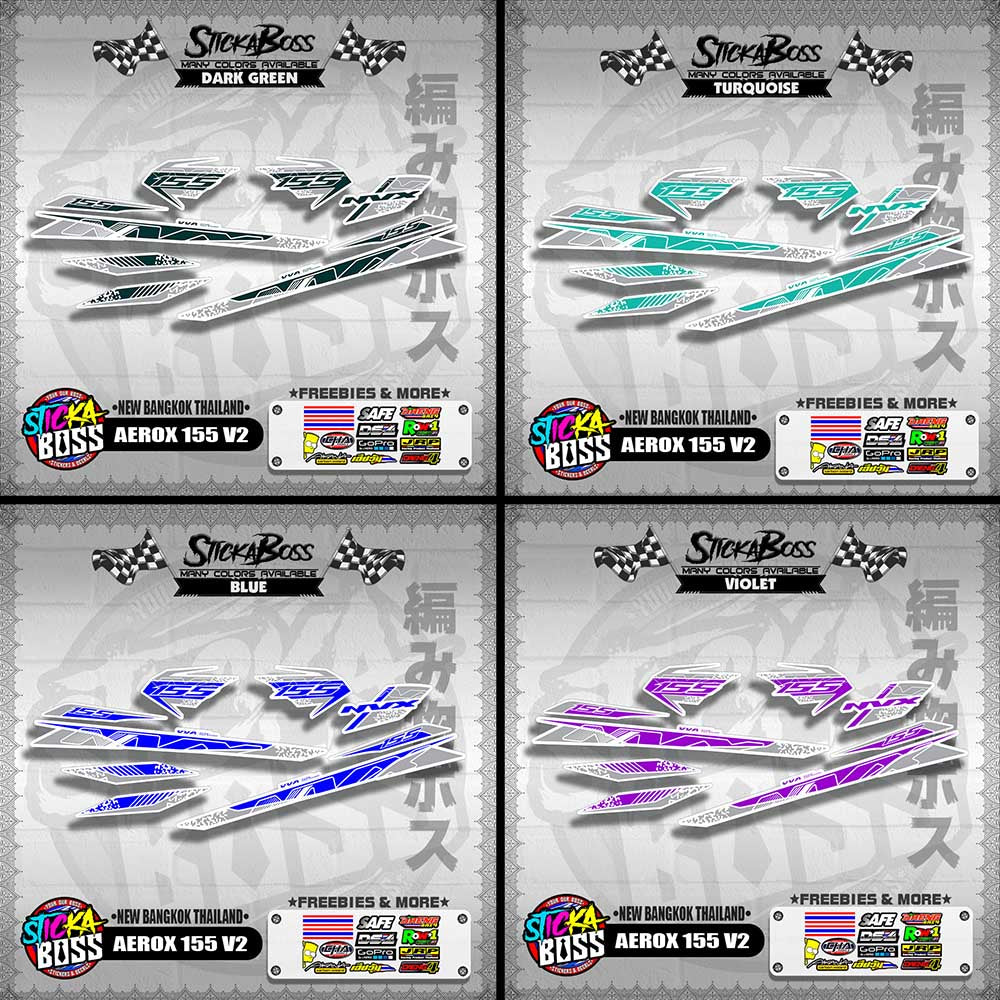 AEROX 155 V2 DECALS ( NEW BANGKOK THAILAND )【WITH FREEBIES】