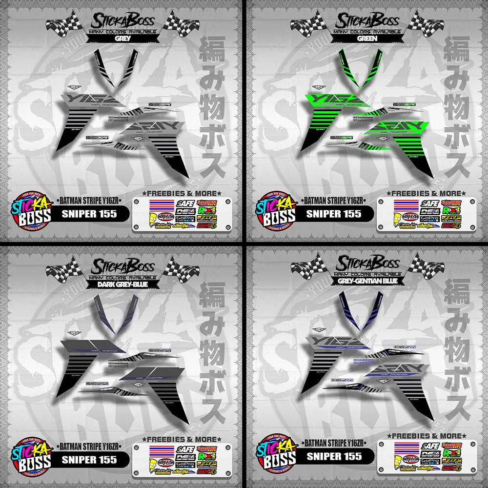SNIPER 155 DECALS ( BATMAN STRIPE Y16ZR )【WITH FREEBIES】