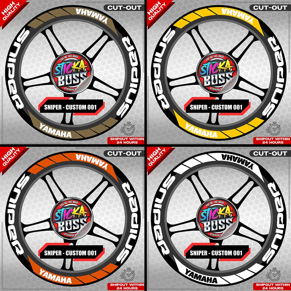 SNIPER 150 / 155 MAGS STICKER SET ( 2 MAGS ) - CUSTOM 001 | VINYL WATERPROOF CUT-OUT DECALS