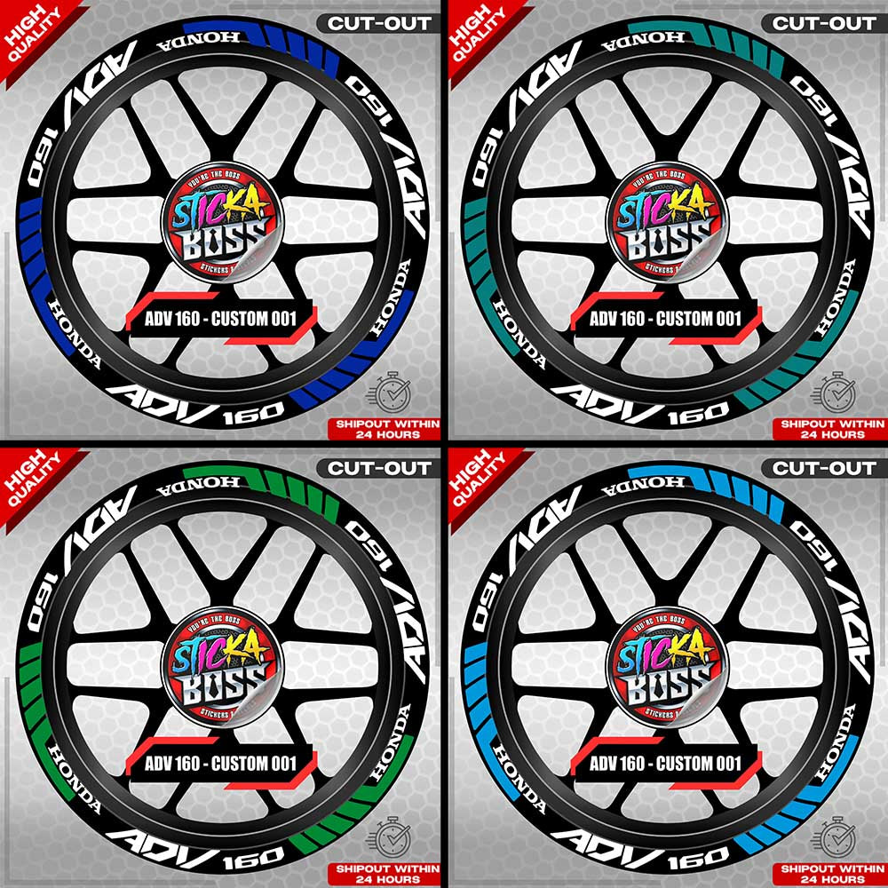 ADV 160 MAG STICKER SET ( 2 MAGS ) - CUSTOM 001 | VINYL WATERPROOF CUT-OUT DECALS