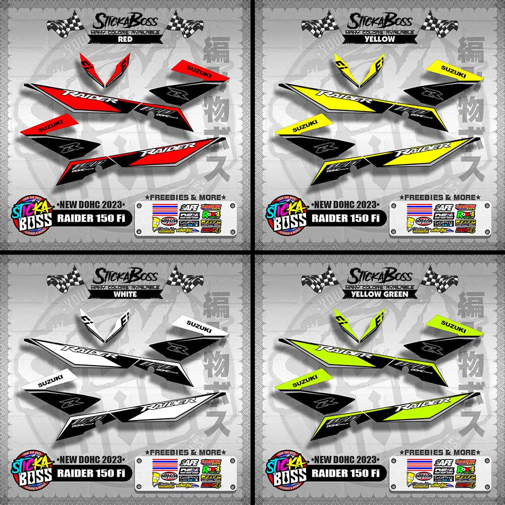 RAIDER 150 Fi DECALS ( NEW DOHC 2023 )【WITH FREEBIES】