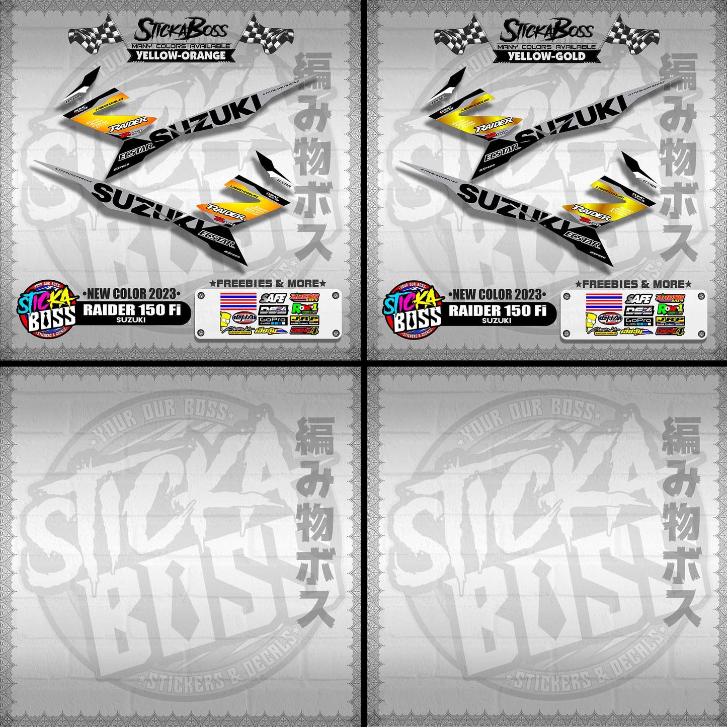 RAIDER 150 Fi DECALS ( NEW COLOR 2023 )【WITH FREEBIES】