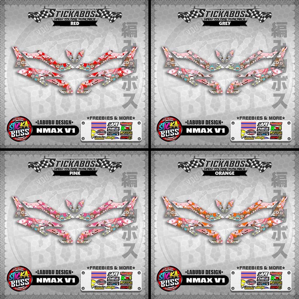 NMAX V1 STICKER DECALS ( LABUBU DESIGN )【WITH FREEBIES】