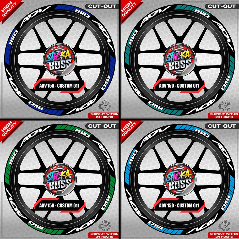 ADV 150 MAG STICKER SET ( 2 MAGS ) - CUSTOM 011 | VINYL WATERPROOF CUT-OUT DECALS