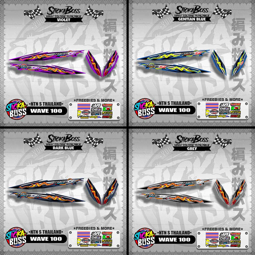 WAVE 100 DECALS ( NTN S THAILAND )【WITH FREEBIES】