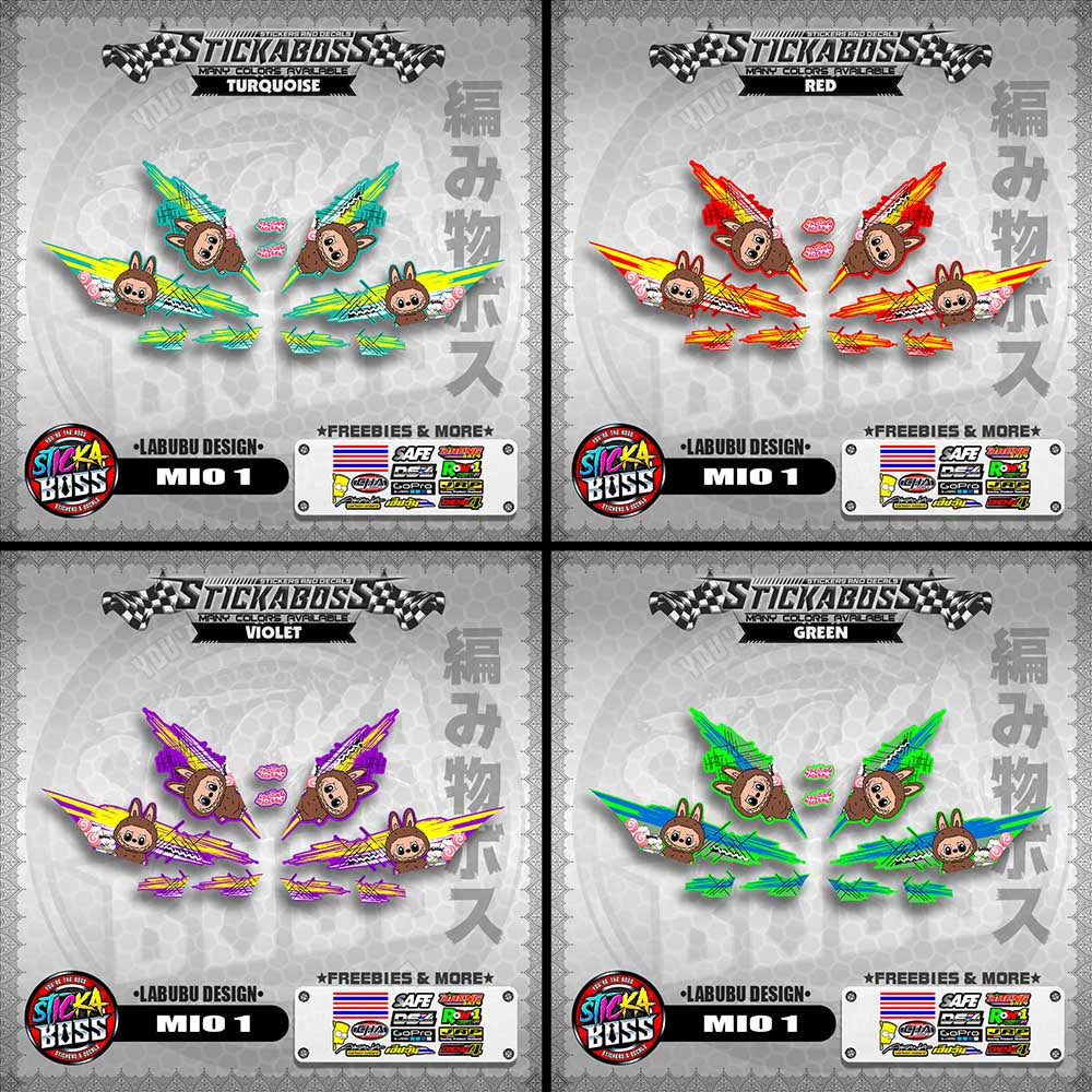 MIO 1 STICKER DECALS ( LABUBU DESIGN )【WITH FREEBIES】